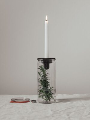 Lysestake i smijern til glass